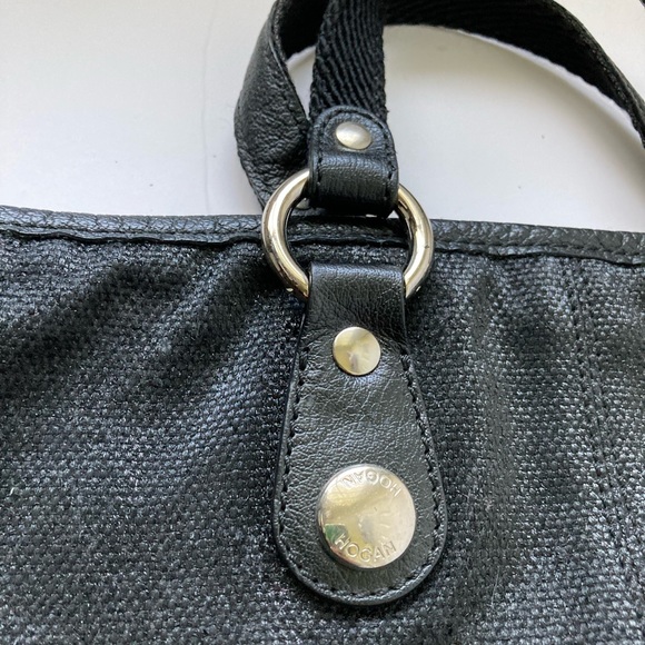 Hogan Tote Bag Coated Canvas Trend Media Black - Picture 5 of 11